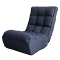 Adjustable Foldable Floor Chair & Lazy Sofa in Navy, Ergonomic Multi-Angle Recliner