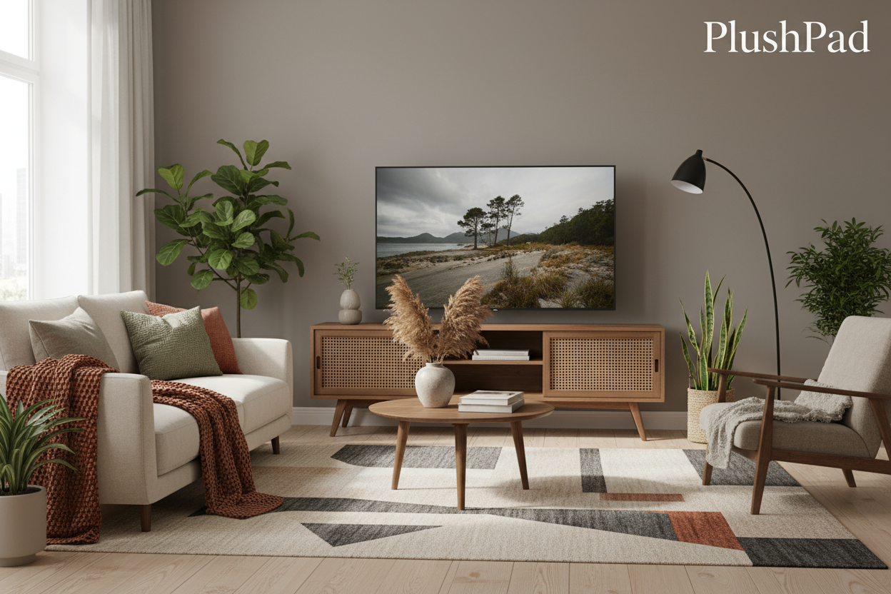 TV Stand Collection Cover with Logo Top Right