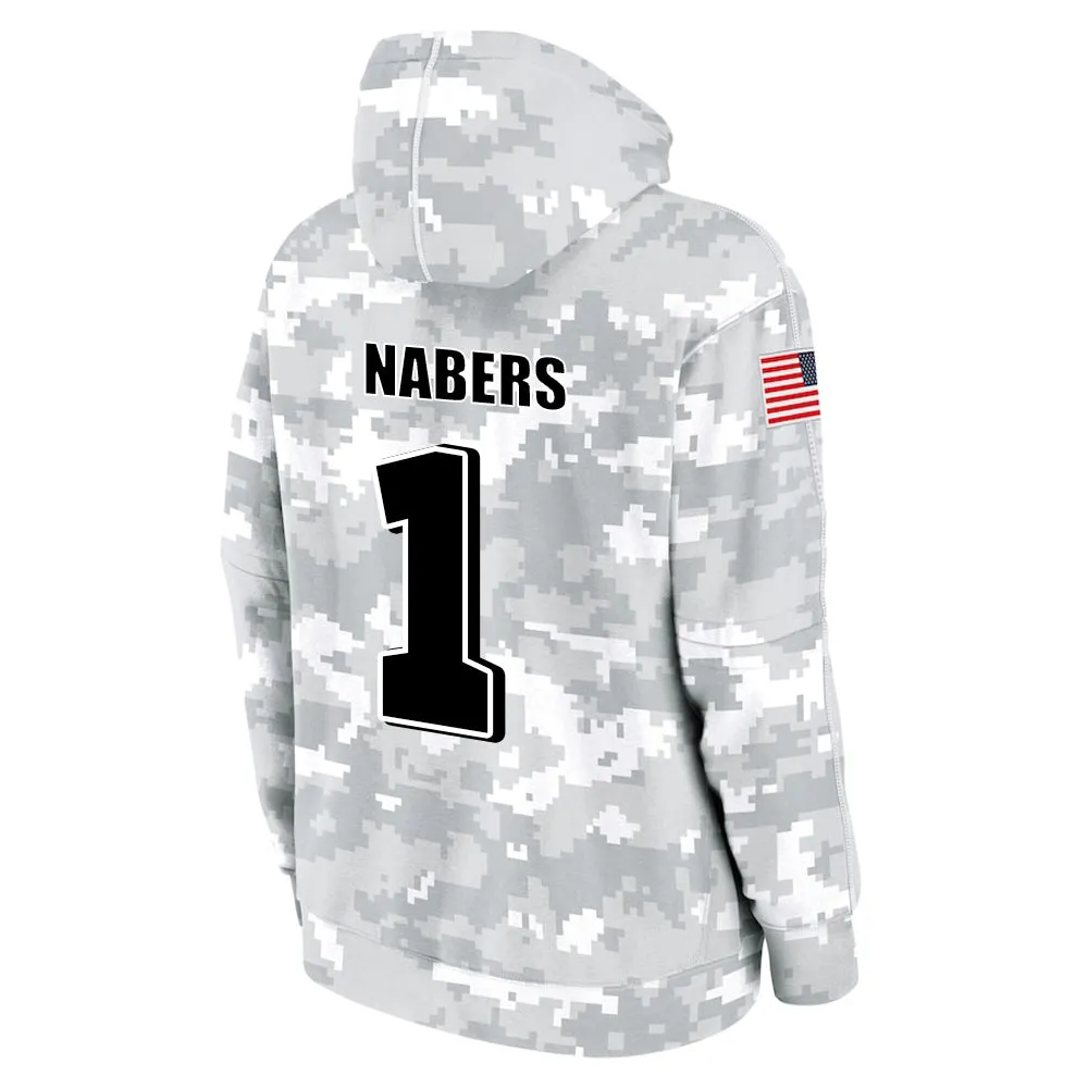 #1 Nabers Salute to Players Hoodie New York Giants Fashion Fan Hoodies Fall Fleece Tops American Football Fan Gifts