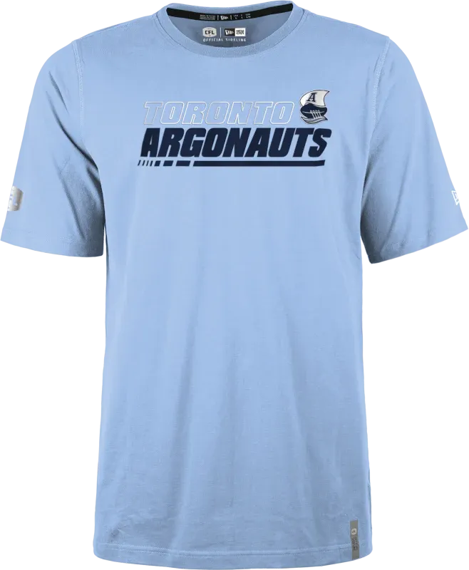 2024 Toronto Argonauts CFL Football New Era Reign Logo Sideline T Shirt  - Powder Blue