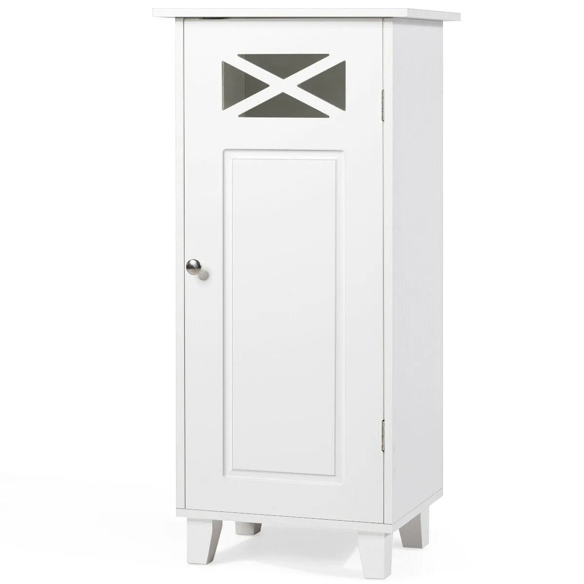 3 Tier Freestanding Bathroom Floor Cabinet with 1 Door and1 Window