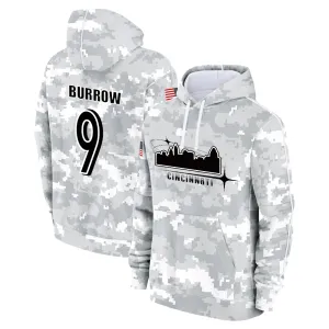 #9 Burrow Salute to Players Hoodie Cincinnati Bengals Fashion Fan Hoodies Fall Fleece Tops American Football Fan Gifts