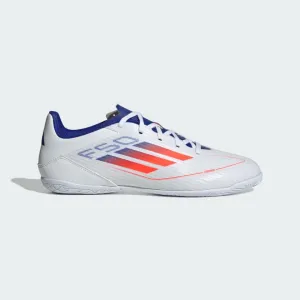 ADIDAS KID'S  F50 CLUB WHITE/BLUE FOOTBALL SHOES