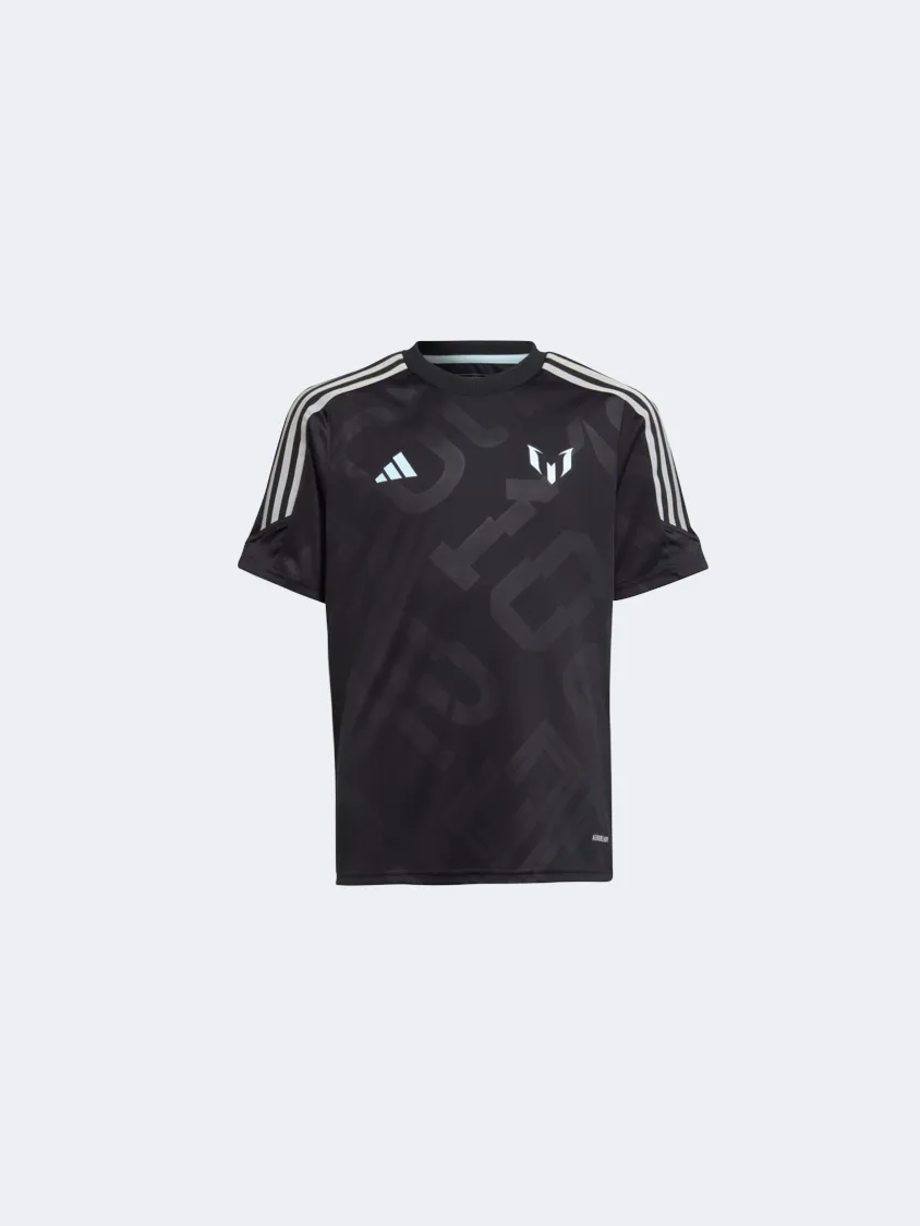 Adidas Messi Kids-Unisex Football T-Shirt Black