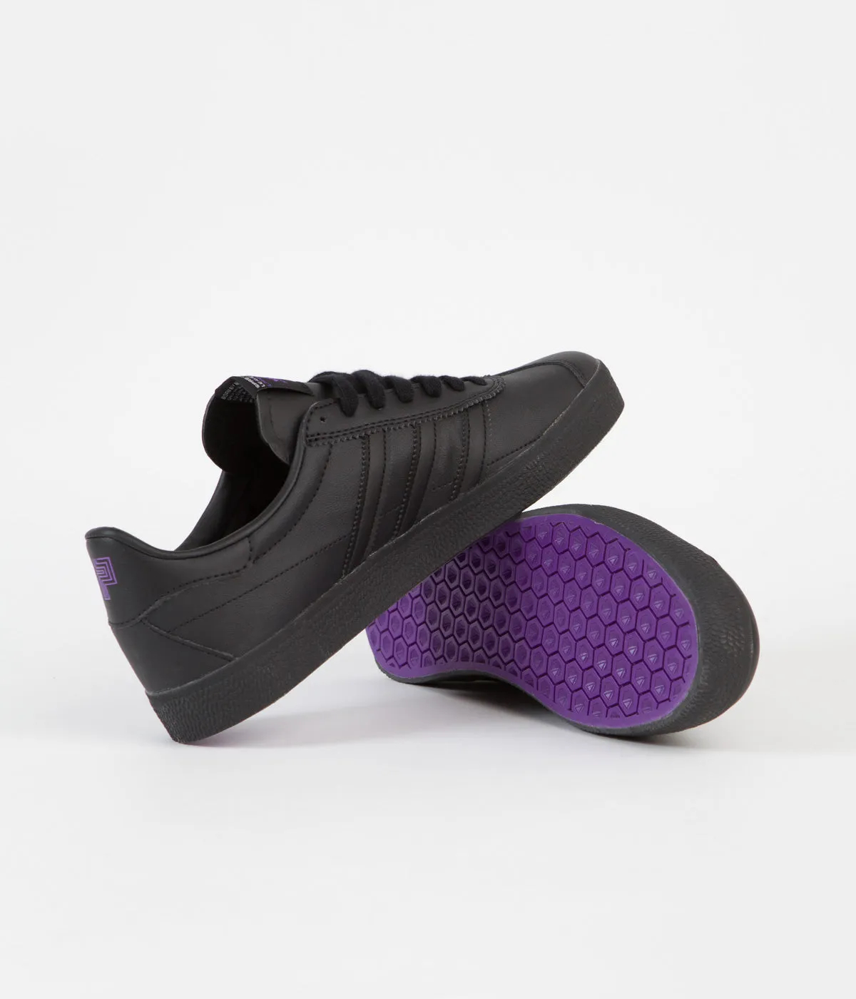 Adidas x Paradigm Gazelle Adv Shoes - Core Black / Core Black / Active Purple