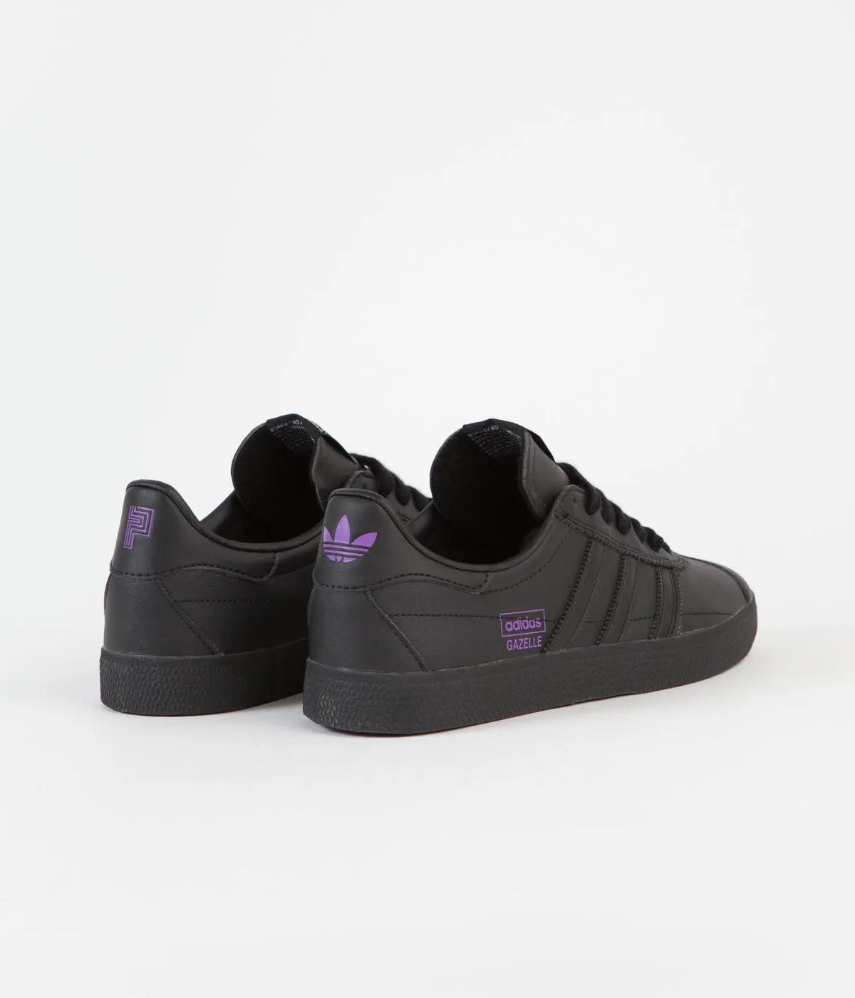 Adidas x Paradigm Gazelle Adv Shoes - Core Black / Core Black / Active Purple