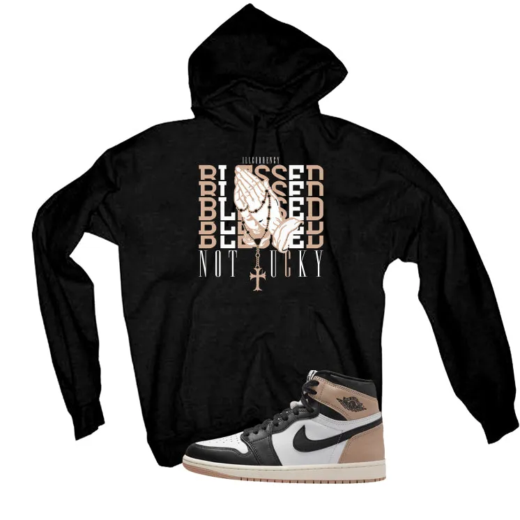 Air Jordan 1 High OG Latte Black T-Shirt (Blessed not lucky)| illcurrency