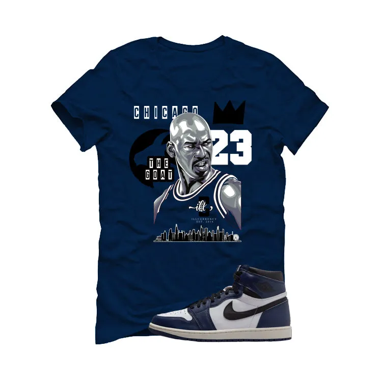 Air Jordan 1 High OG Midnight Navy Navy Blue T-Shirt (GOAT 23)| illcurrency