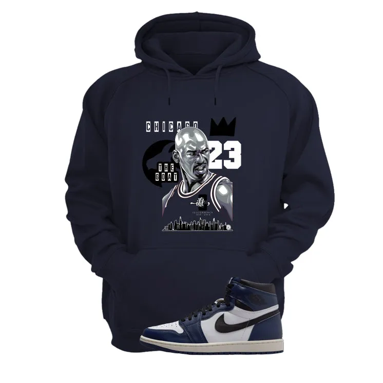 Air Jordan 1 High OG Midnight Navy Navy Blue T-Shirt (GOAT 23)| illcurrency