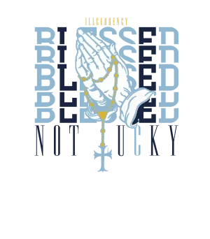 Air Jordan 1 High OG WMNS First in Flight White T-Shirt (Blessed not lucky)| illcurrency