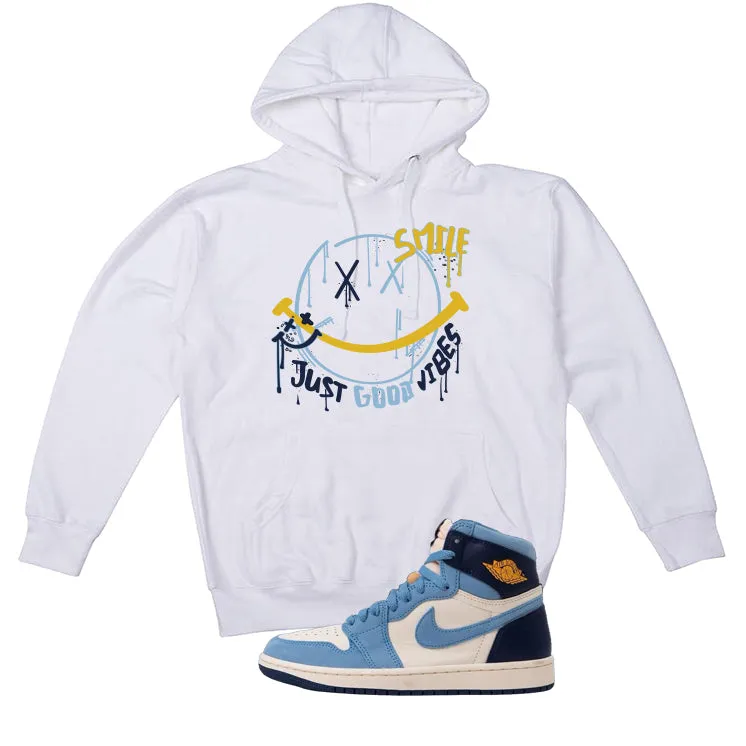 Air Jordan 1 High OG WMNS First in Flight White T-Shirt (Smile)| illcurrency