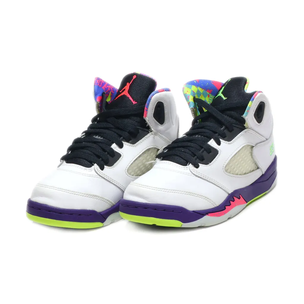 Air Jordan 5 Retro Sneakers Leather White Colour For Kids