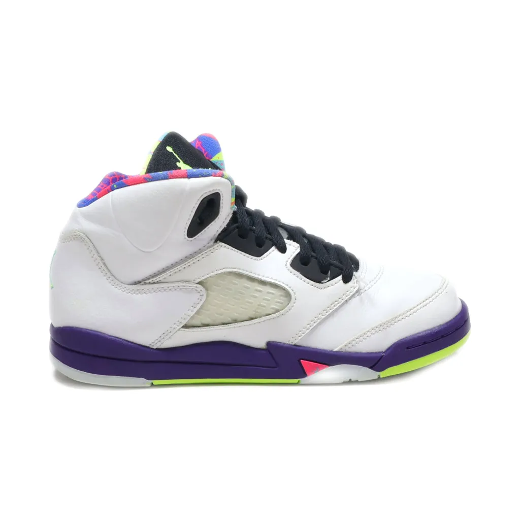 Air Jordan 5 Retro Sneakers Leather White Colour For Kids