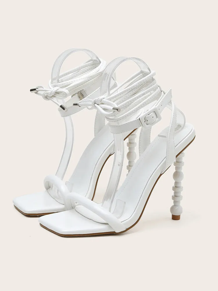 Amozae-Lace-up Buckle Stiletto Heels