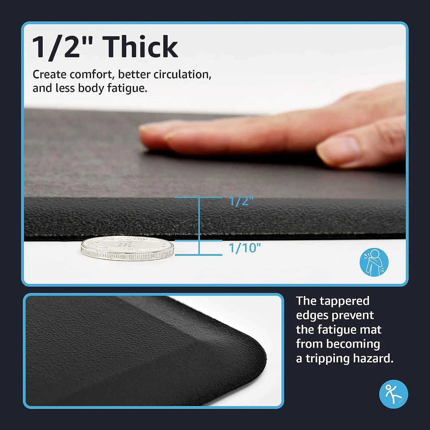 Anti-Fatigue Floor Mat for Kitchen and Office - 44_120cm