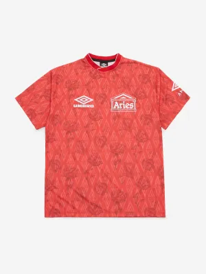 Aries x Umbro Red Roses SS Football Jersey - Red