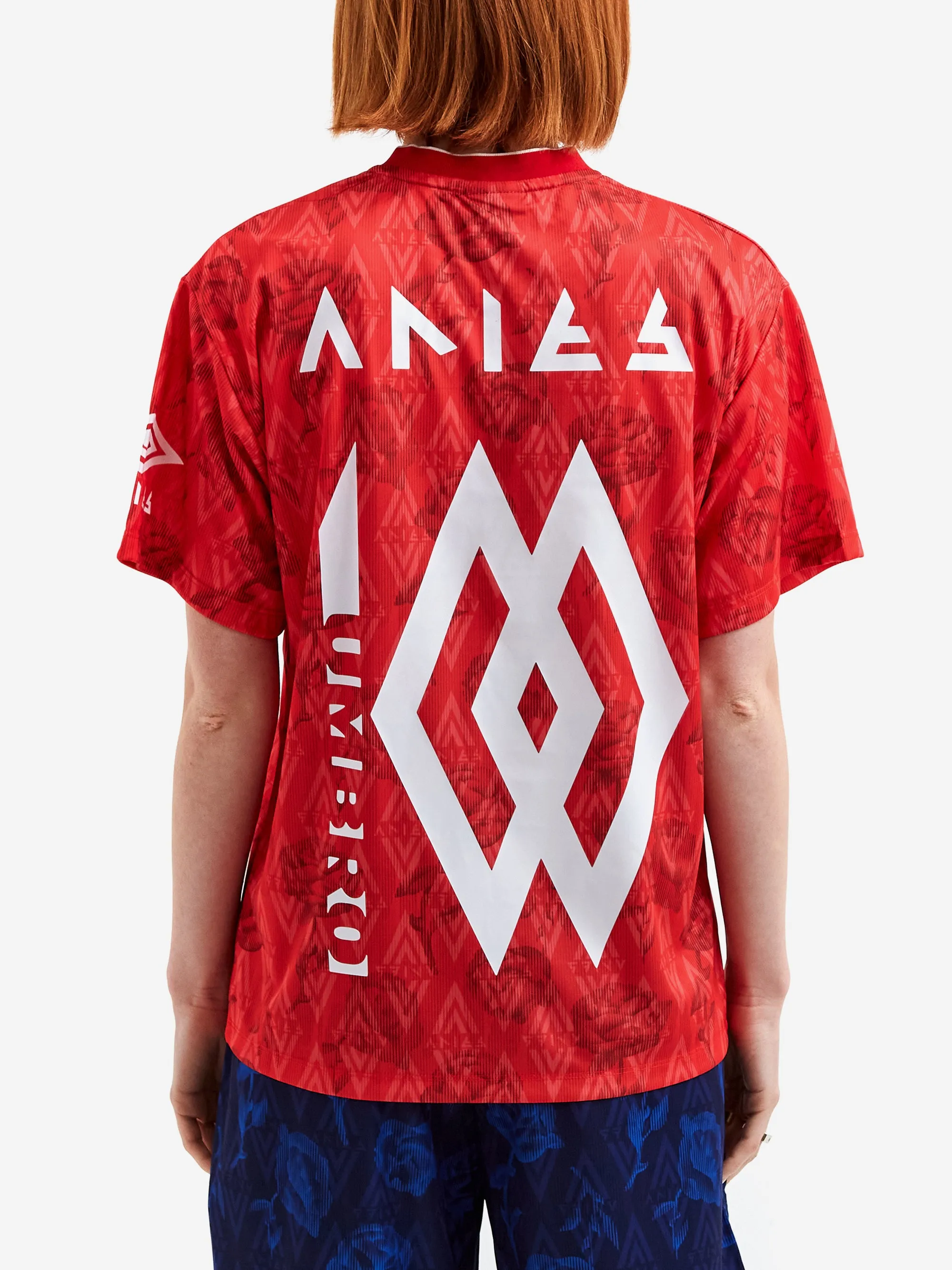 Aries x Umbro Red Roses SS Football Jersey W - Red