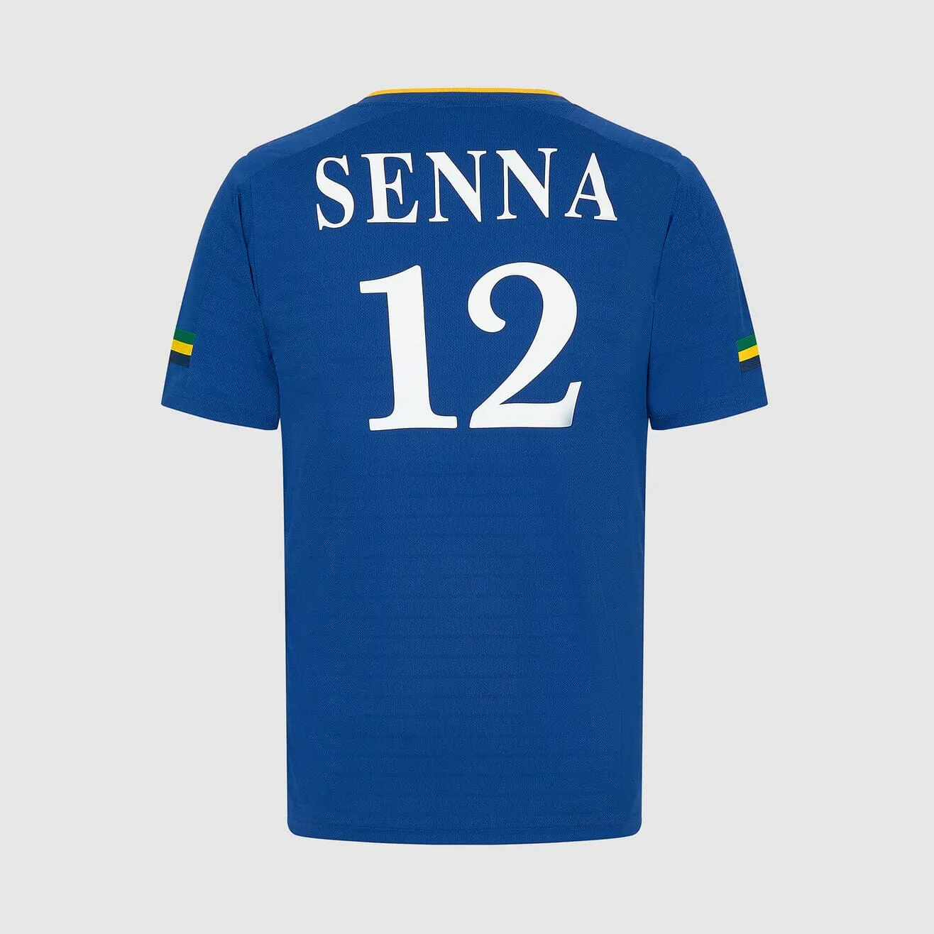 Ayrton Senna Men's Stripe Soccer T-Shirt - Navy