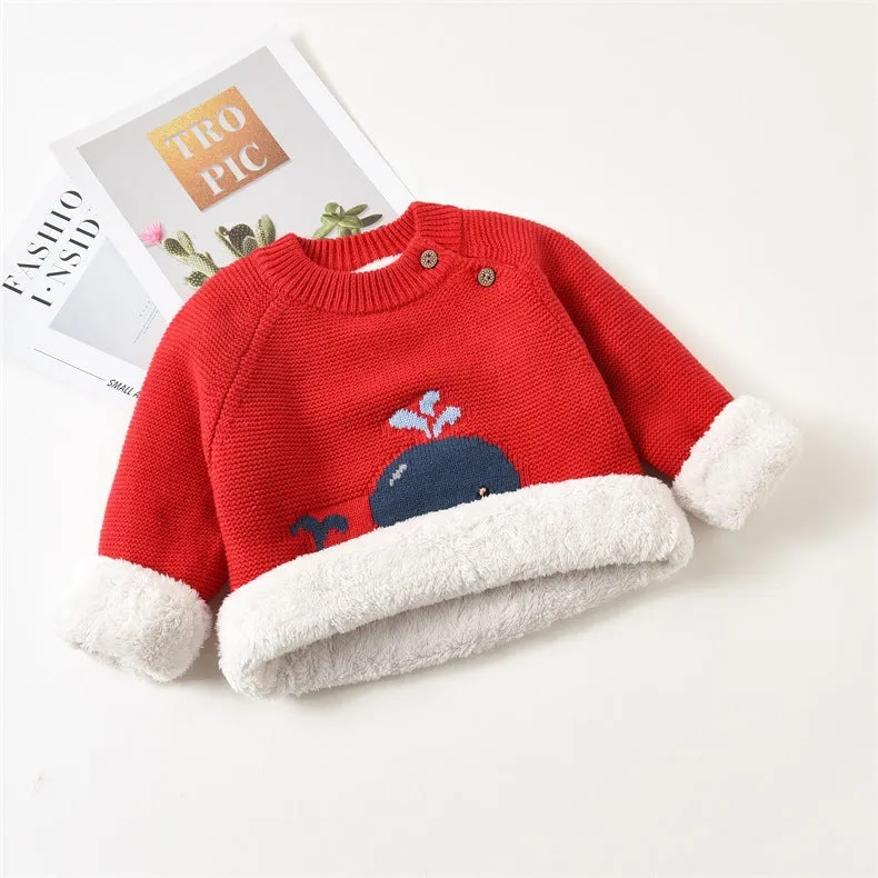 Baby plush warm clothes