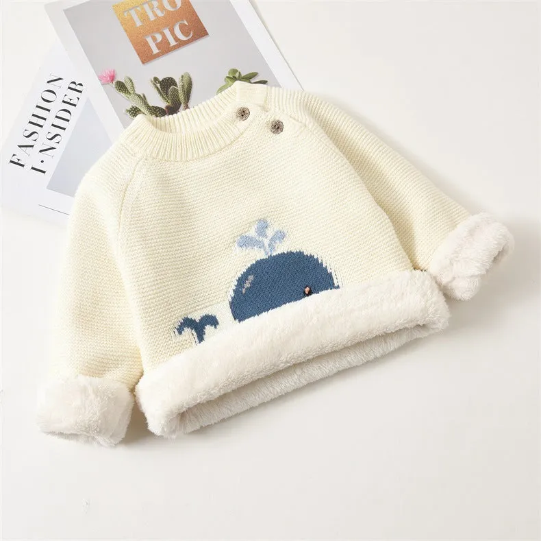 Baby plush warm clothes