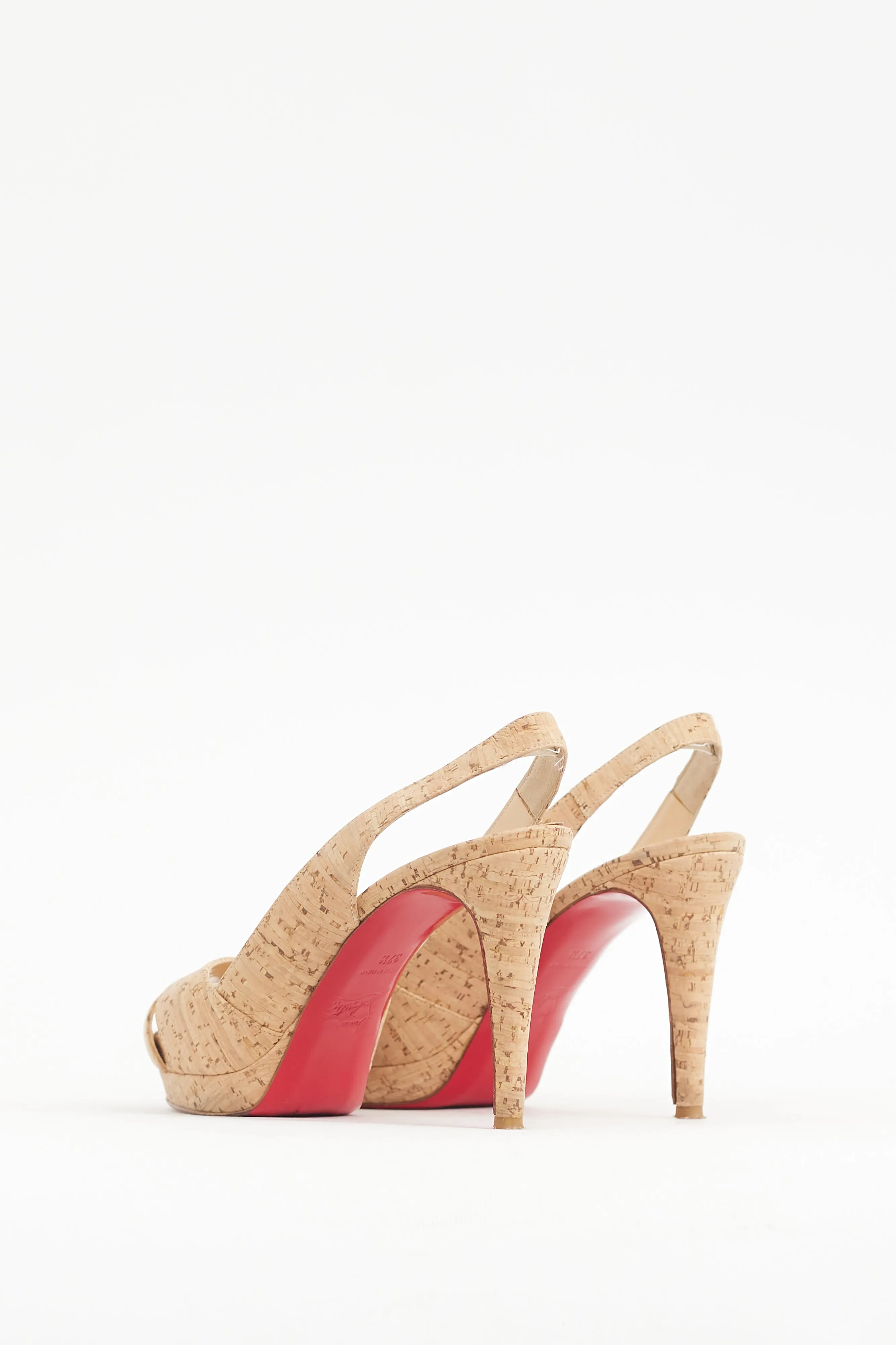 Beige Cork Soso Platform Heel