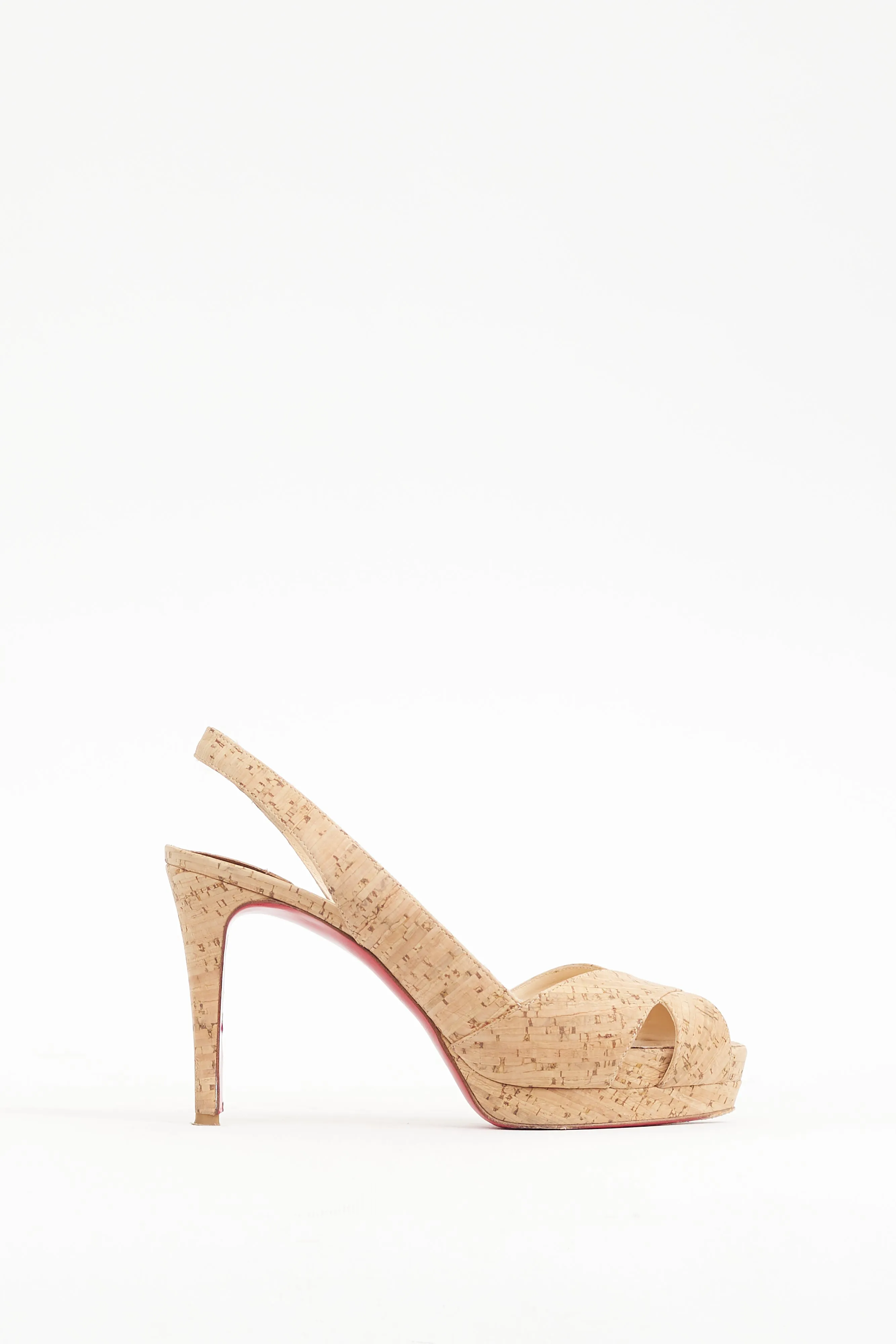 Beige Cork Soso Platform Heel