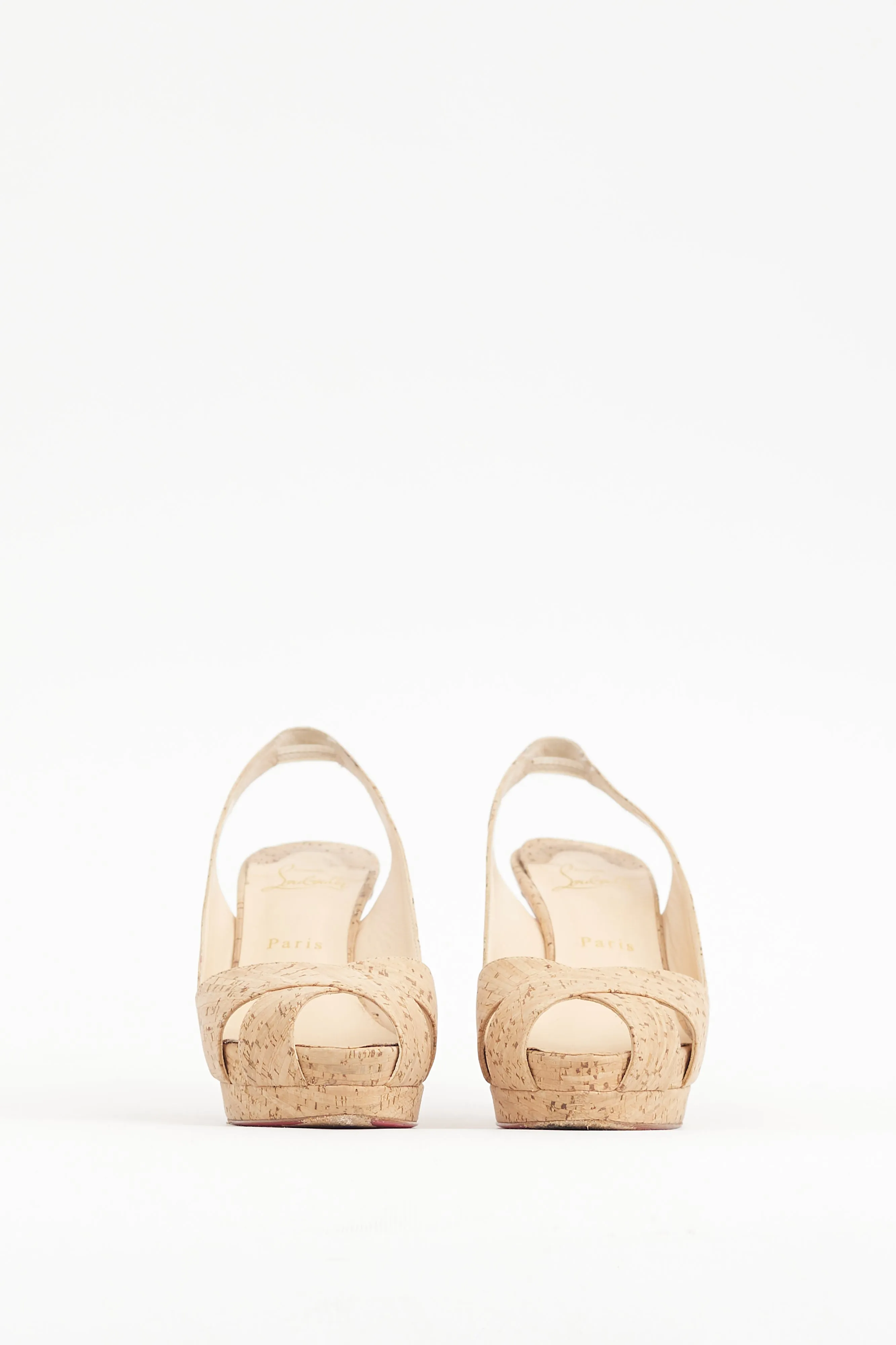 Beige Cork Soso Platform Heel