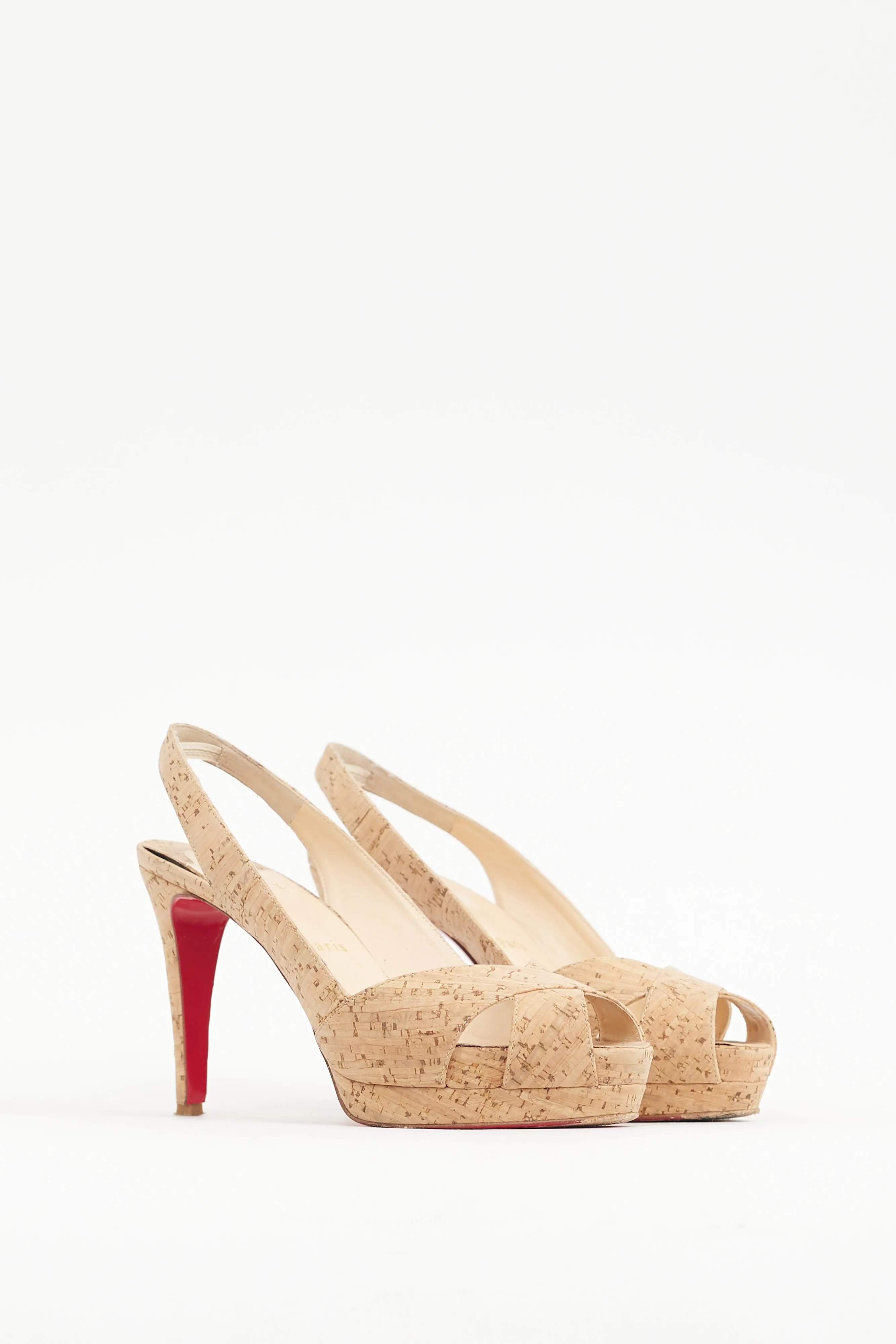 Beige Cork Soso Platform Heel