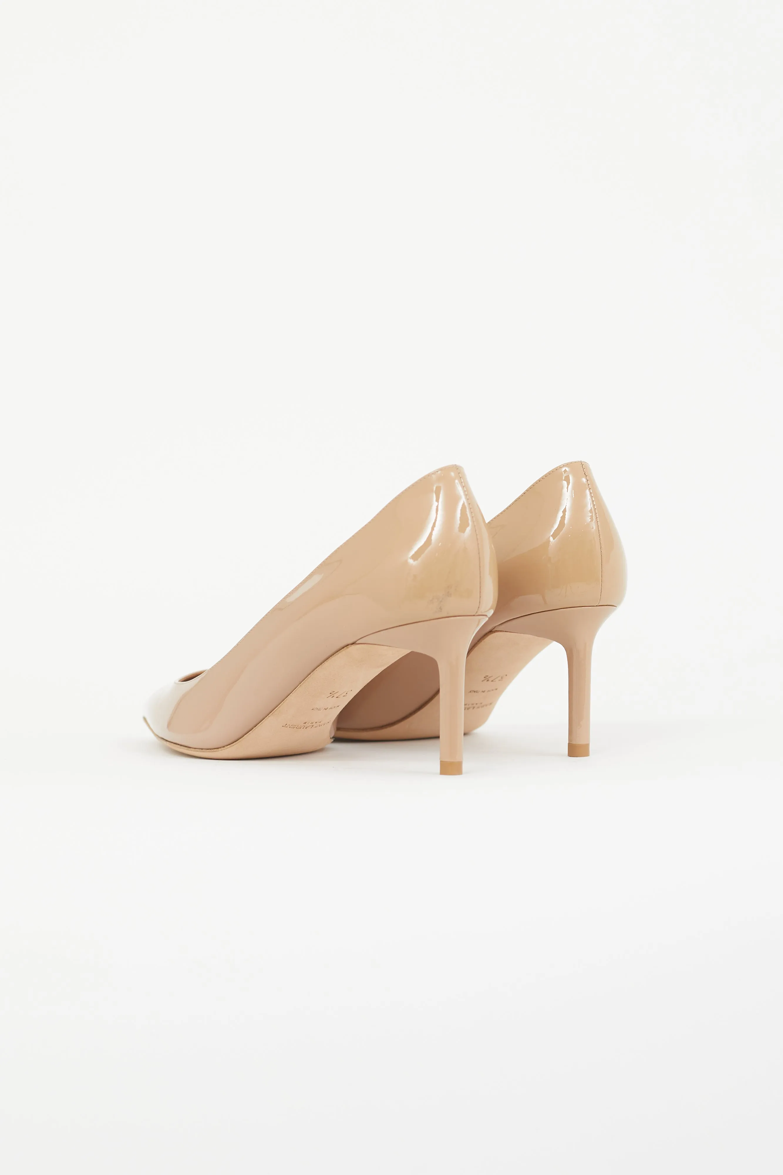 Beige Patent Anja Heel