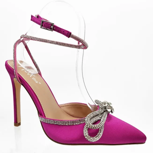 Belle of the Ball Rhinestone & Bow Stiletto Heel