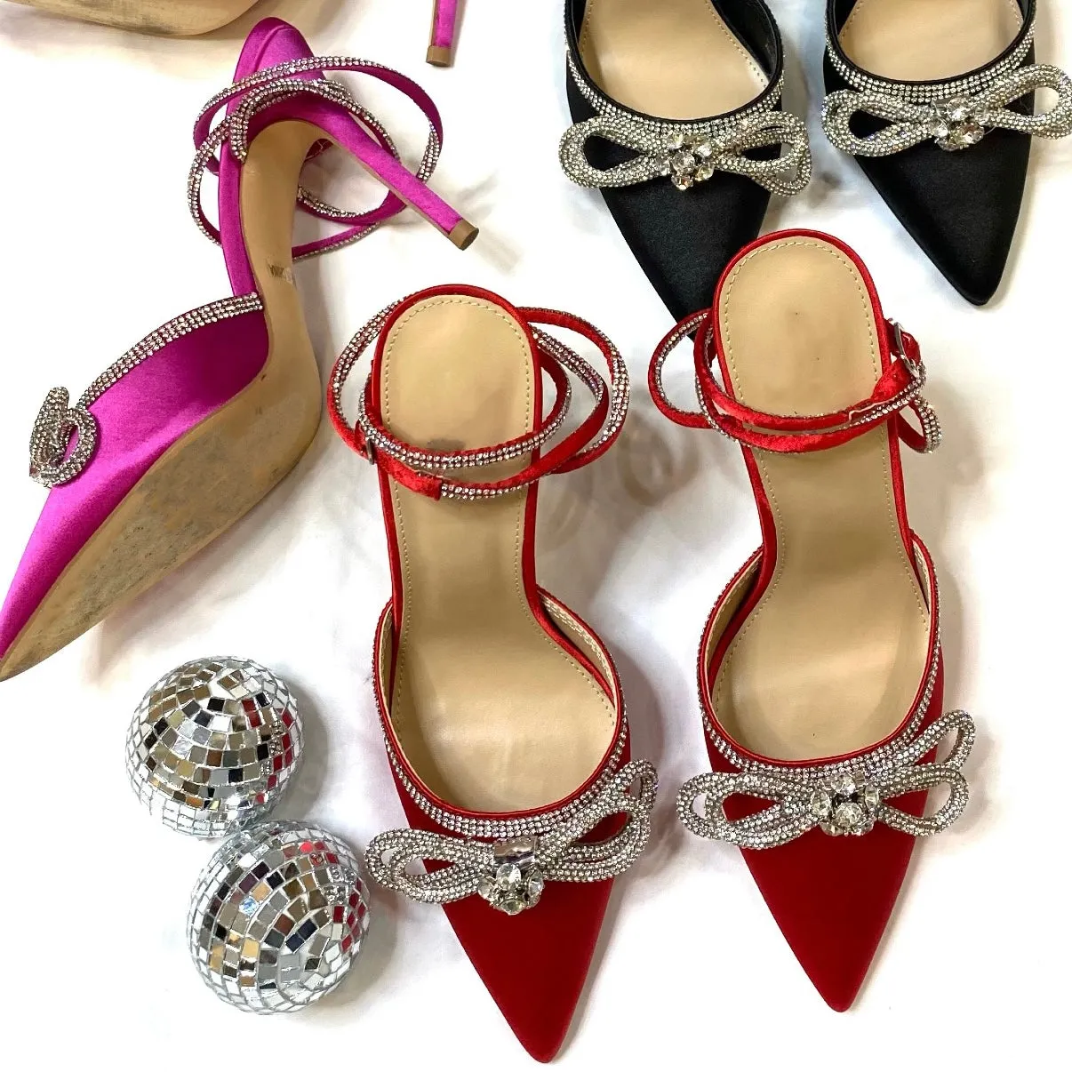 Belle of the Ball Rhinestone & Bow Stiletto Heel