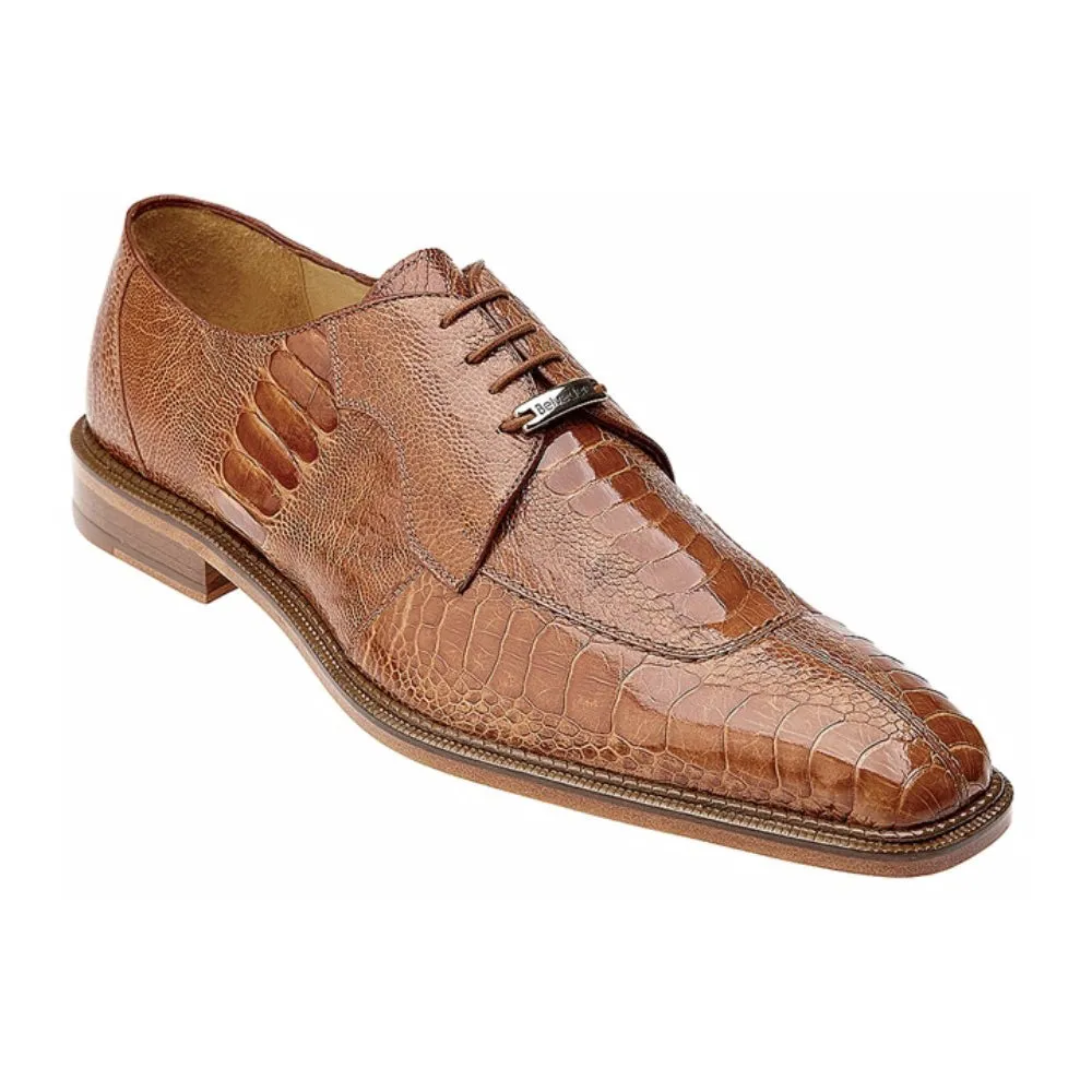 Belvedere Siena Amber Genuine Ostrich Lace-Up