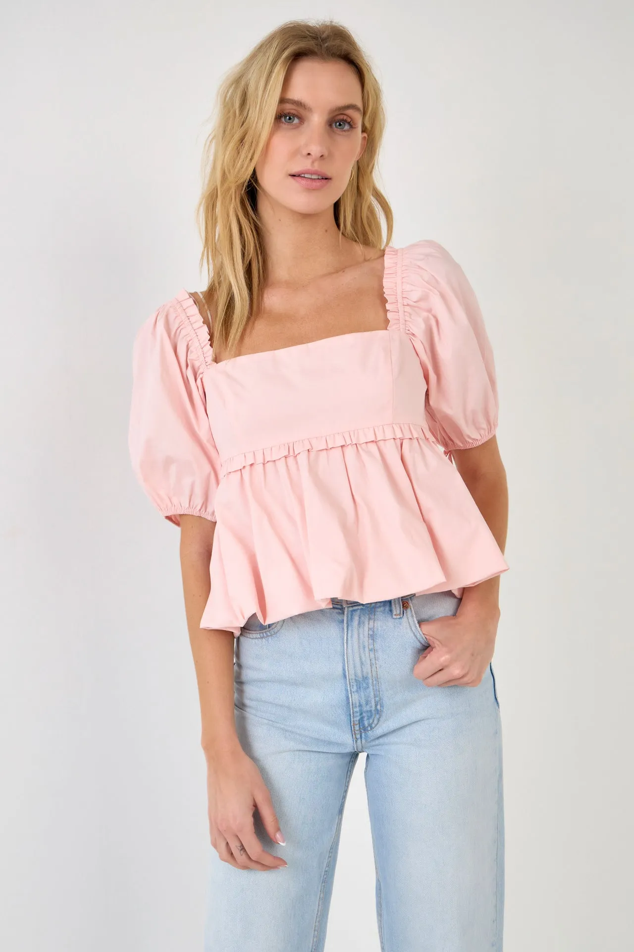 Blouson Baby Doll Top