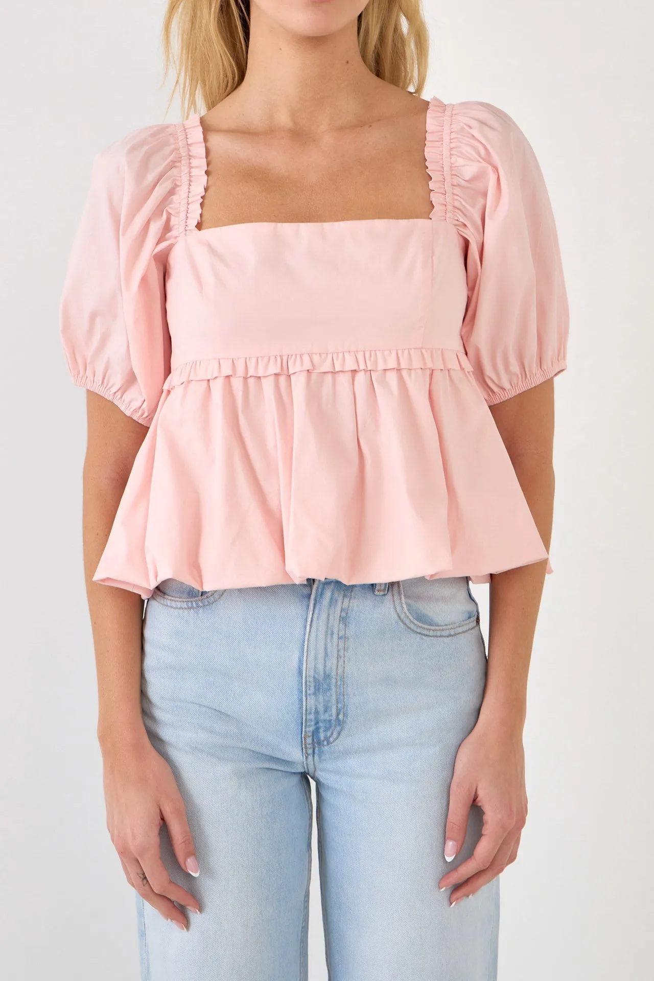 Blouson Baby Doll Top