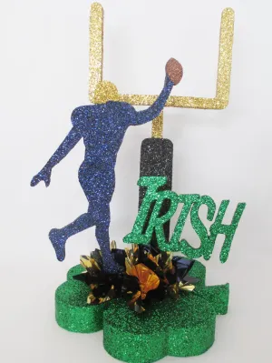 Blue, Gold, Green football player centerpiece