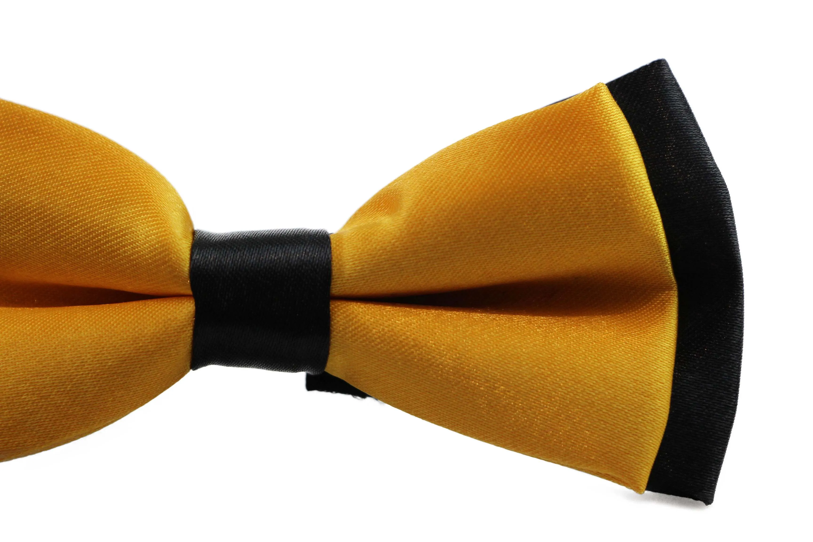 Boys Warm Yellow Two Tone Layer Bow Tie