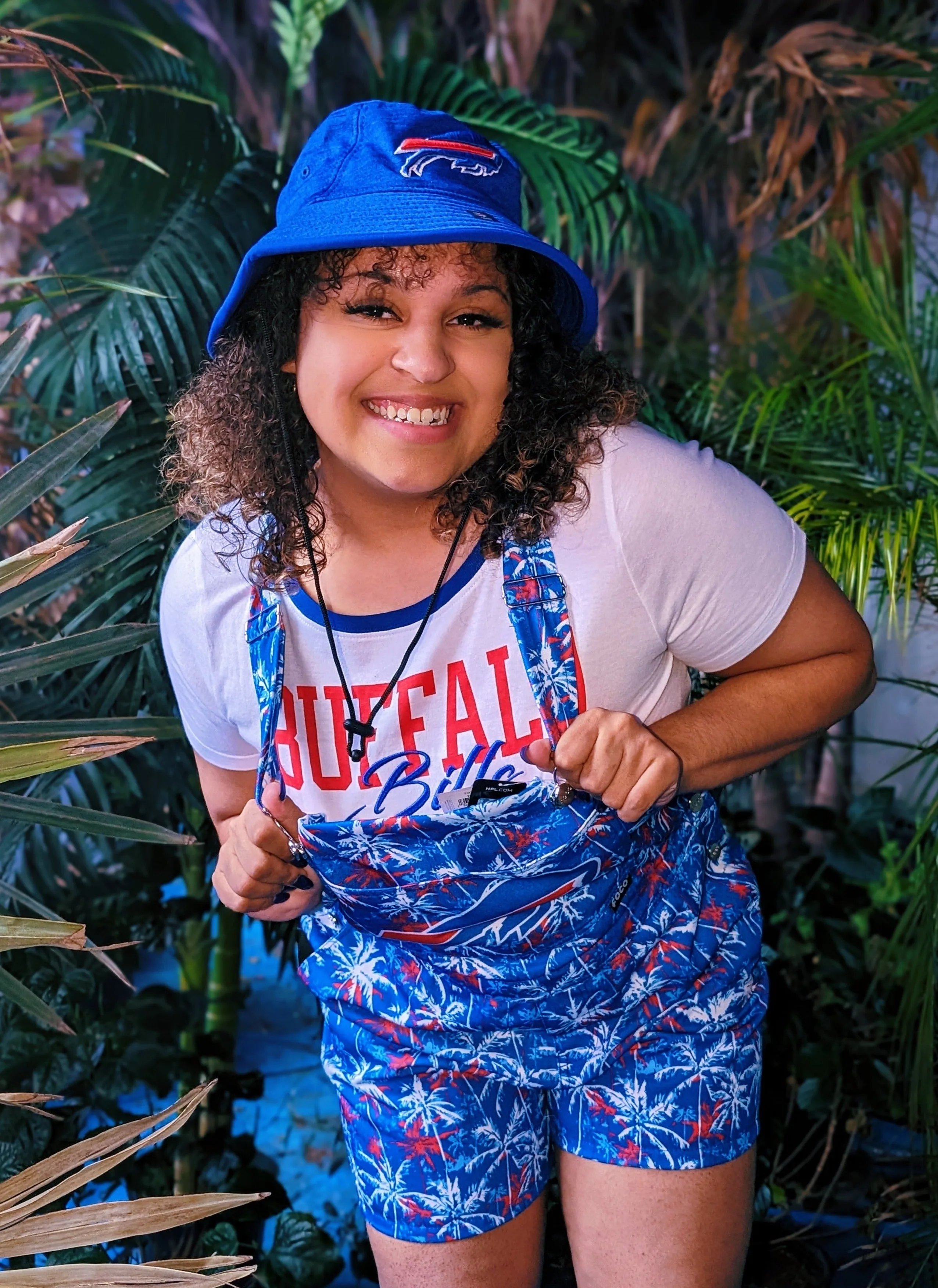 Buffalo Bills With Big Logo & Palm Tree Design Shortalls