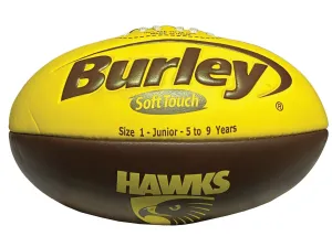 Burley Soft Touch Football Hawthorn Size 1 <br> AFLSOHA1