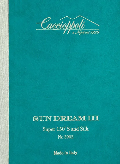 Caccioppoli Sun Dream Steel Blue Wool Silk Suit