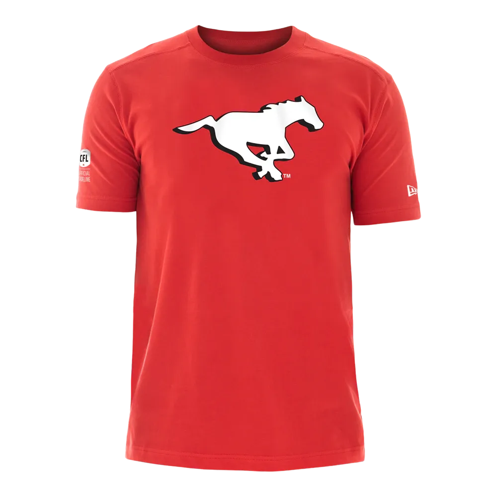 Calgary Stampeders CFL Football New Era Reign Logo Sideline T Shirt  - Red