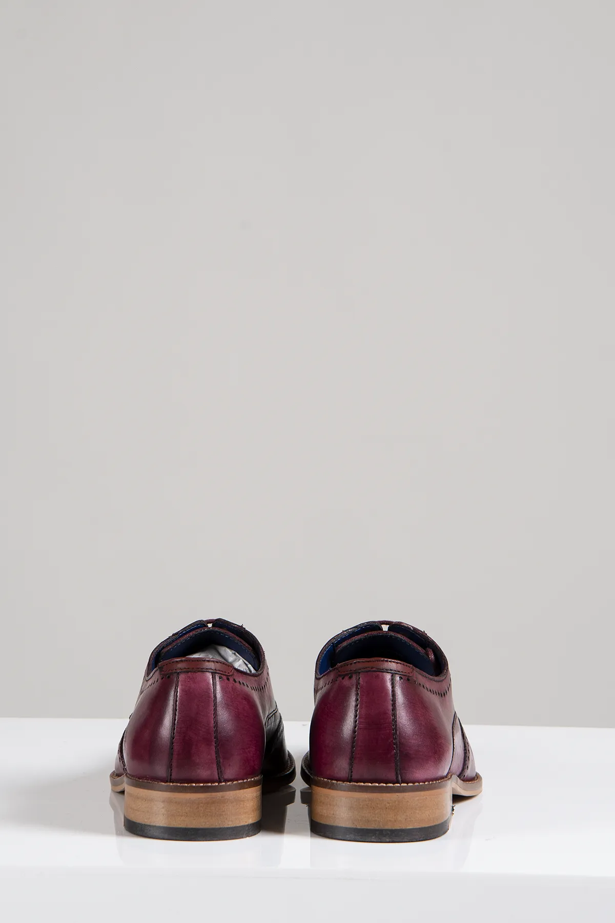 CARSON - Bordeaux Burgundy Wingtip Oxford Brogue Shoe