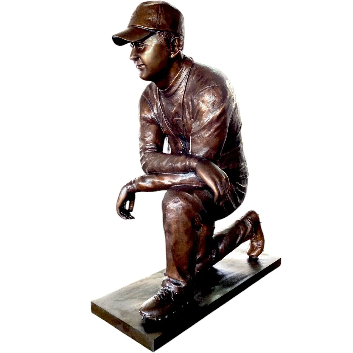 Charles Currier Custom Bronze Football Coach Statue