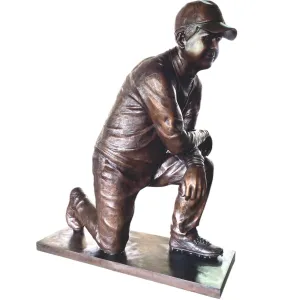 Charles Currier Custom Bronze Football Coach Statue