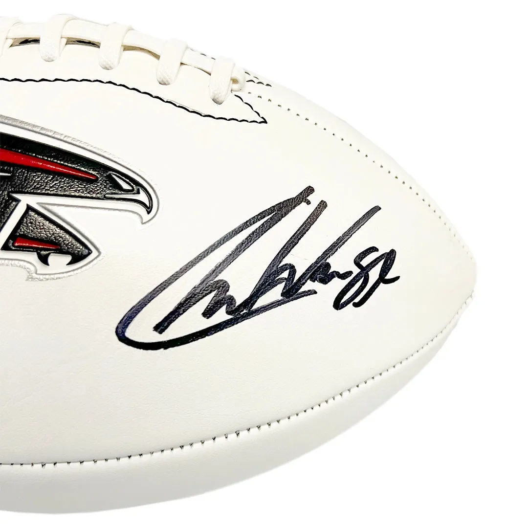 Charlie Woerner Signed Atlanta Falcons Official NFL Team Logo White Football (Beckett)