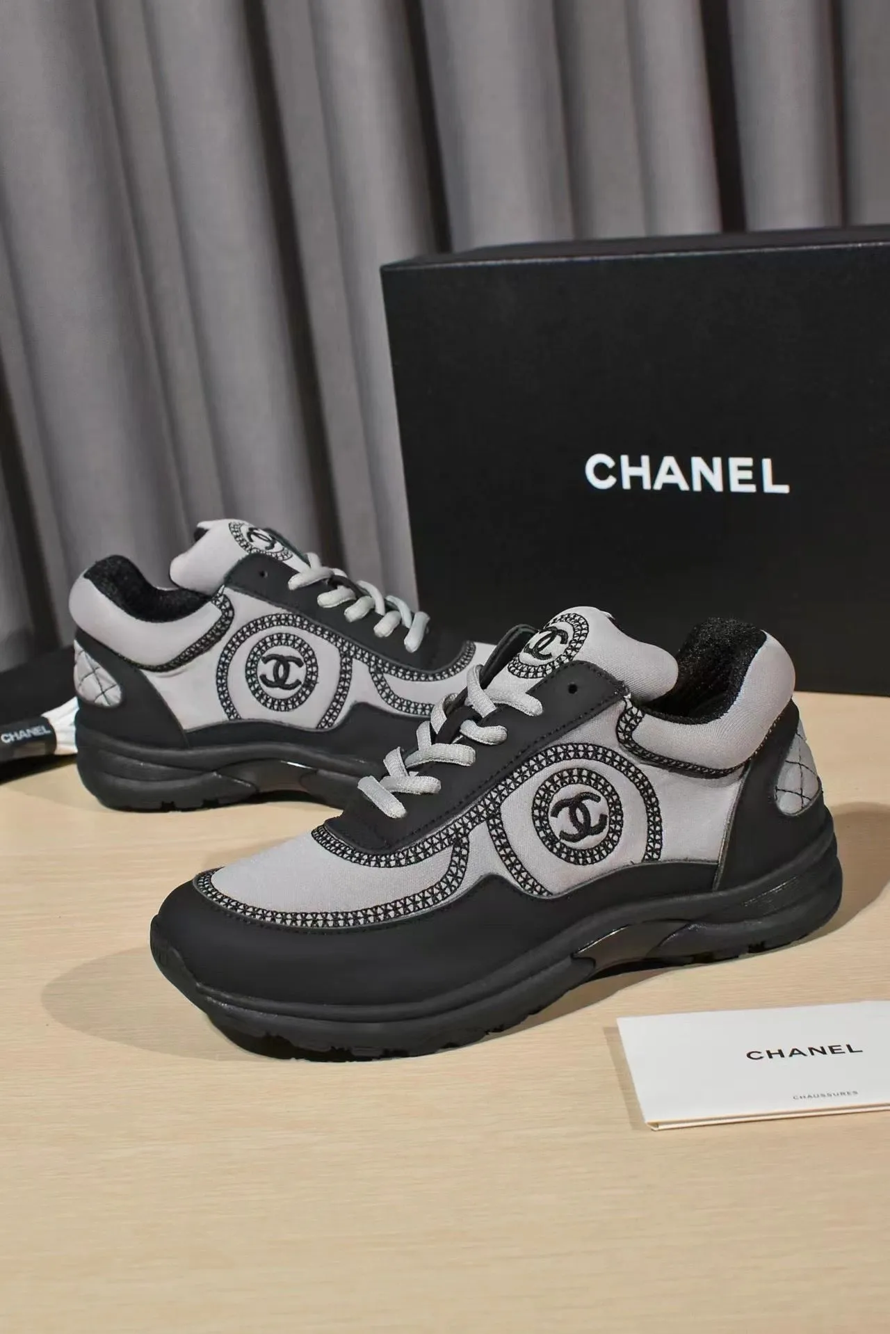 CHL Black and Grey Sneakers-030