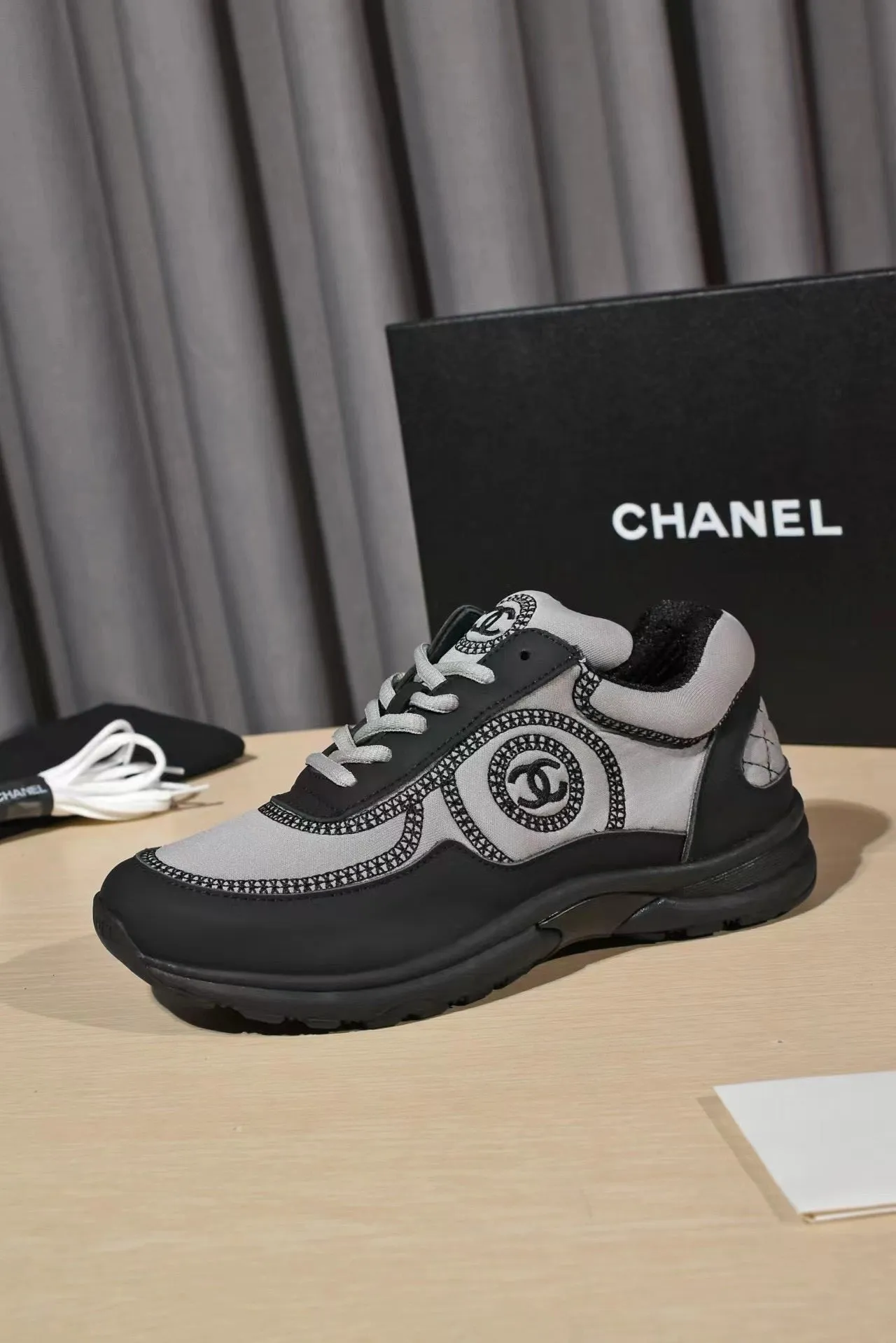 CHL Black and Grey Sneakers-030