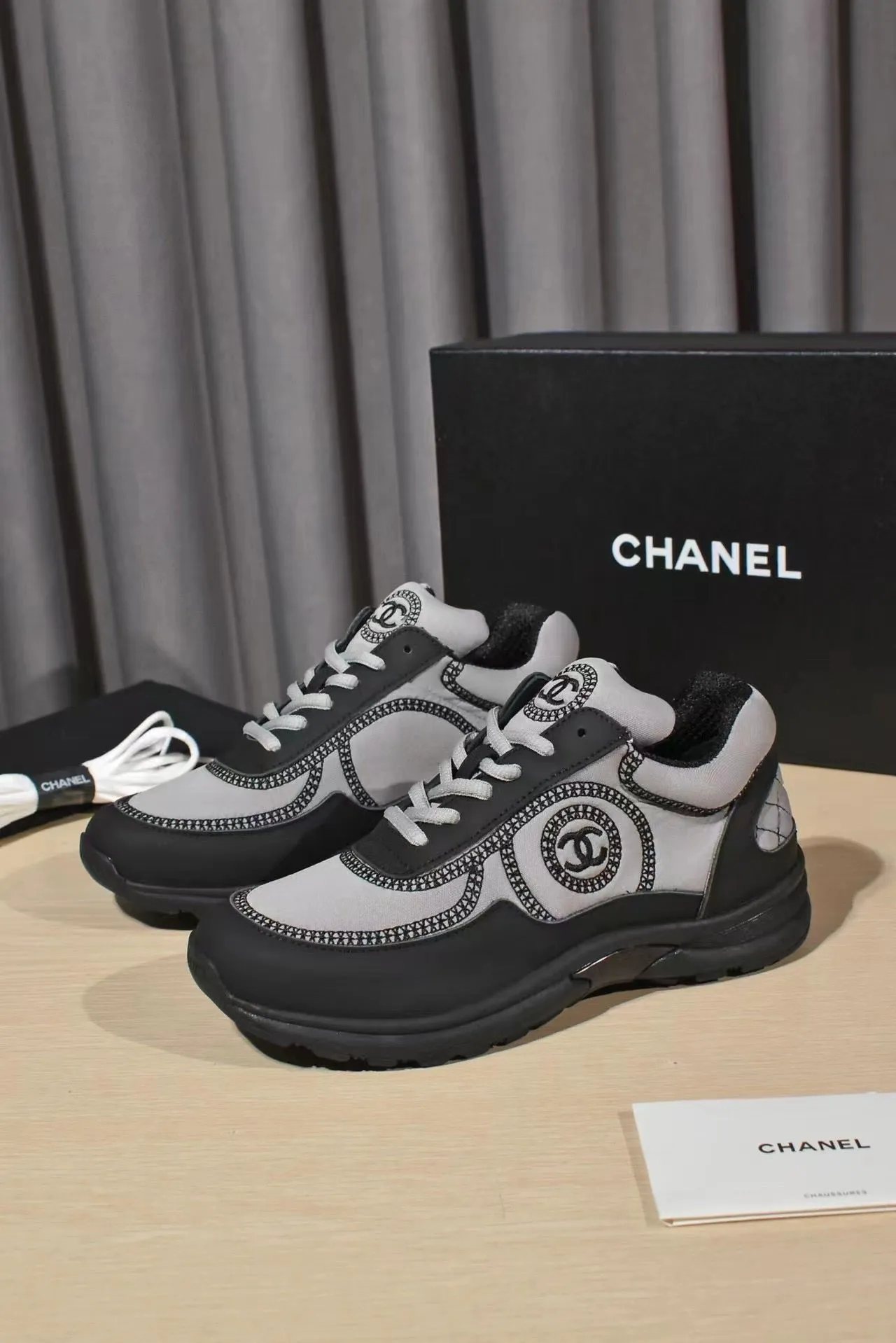 CHL Black and Grey Sneakers-030