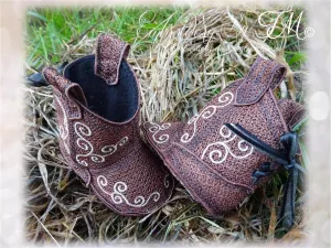 Cowboys baby booties No.12/ 5x7 hoop