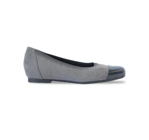 DANIELLE II-GREY LIZARD NUBUCK W/PATENT