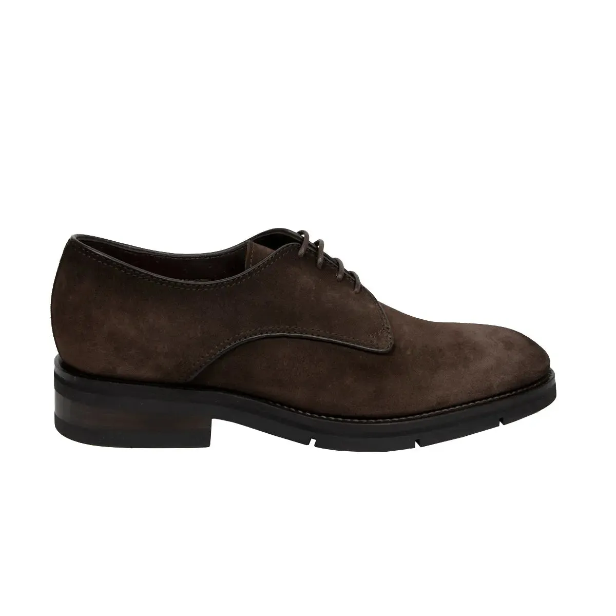 Dark Brown Suede Derby Shoe